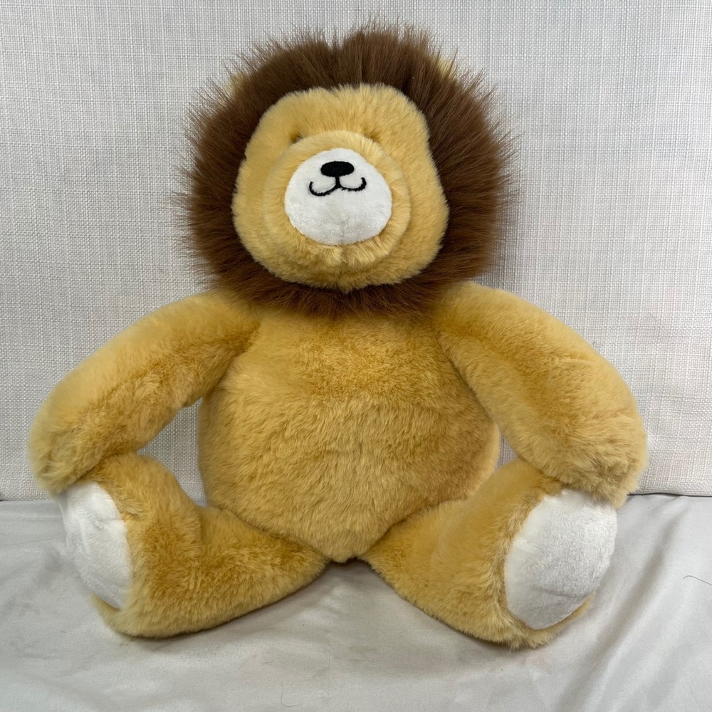 Parents Choice Lion Plush Stuffed Animal Yellow Brown Mane 12 inch PC2025705A